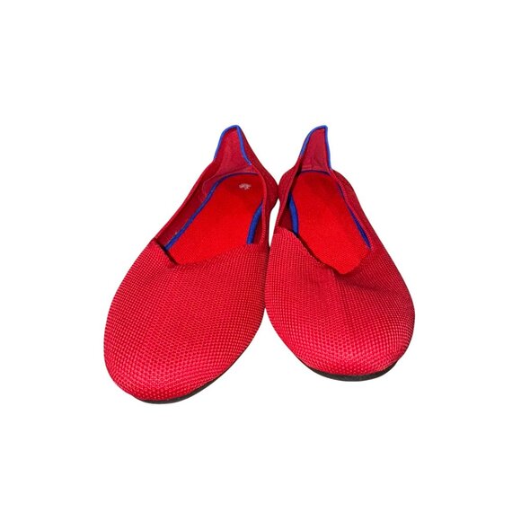 Red Mesh Rothy like Slip-On Flats 9.5 Casual Comfort Ballet Shoes Cushioned Prep - Picture 6 of 10